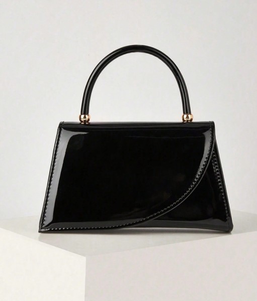 Bolsa de Mão/Evening Bag PU Cor Sólida Brilhante Elegante