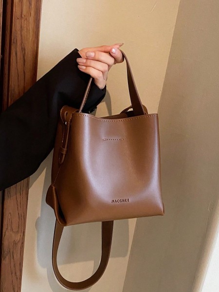 Bolso Marrón, Cuero de Minimalismo Simple