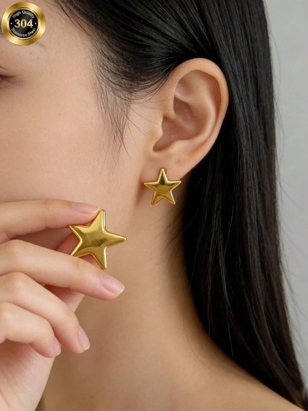 Boucles d'Oreilles Étoiles Or Clair de Luxe