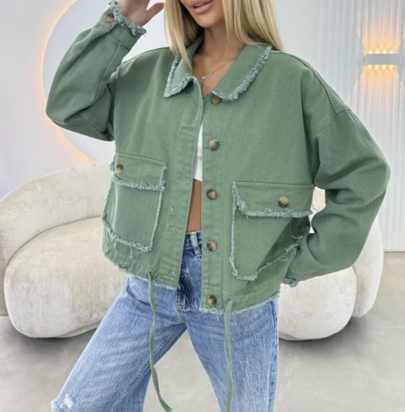 chaqueta vaquera verde