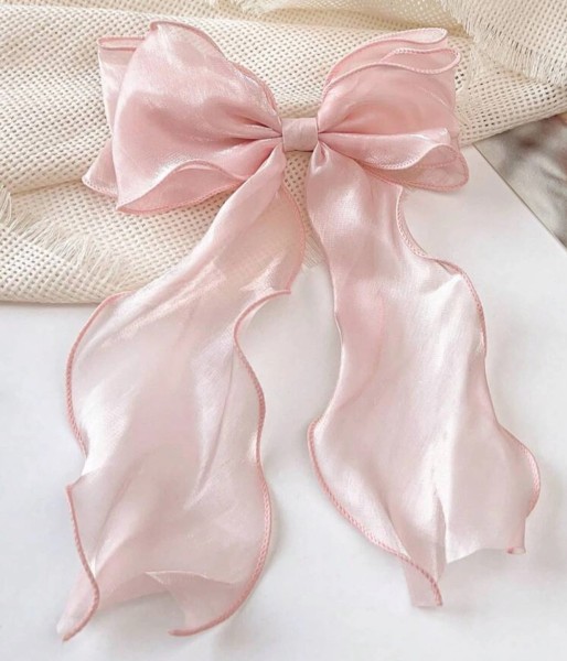 Fermacapelli con Fiocco Rosa