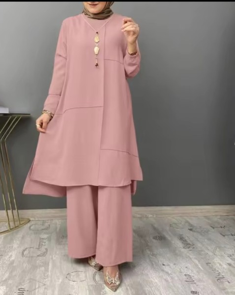 Women Matching Sets Stylish Long Tops Pant Sets