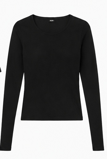 Basic black long-sleeve
