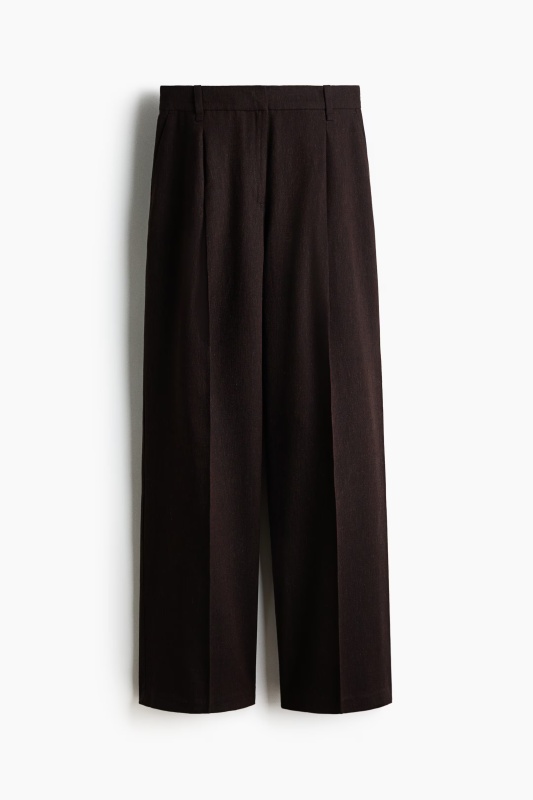 Dark brown linen pants