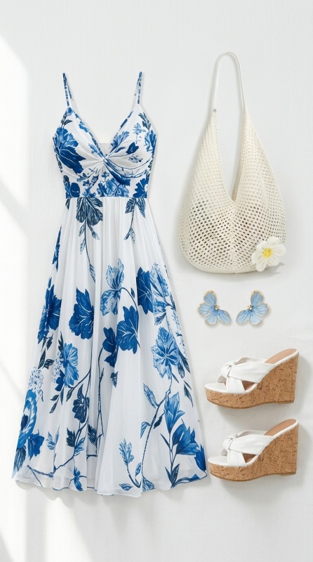 A dress suitable for summer vacation