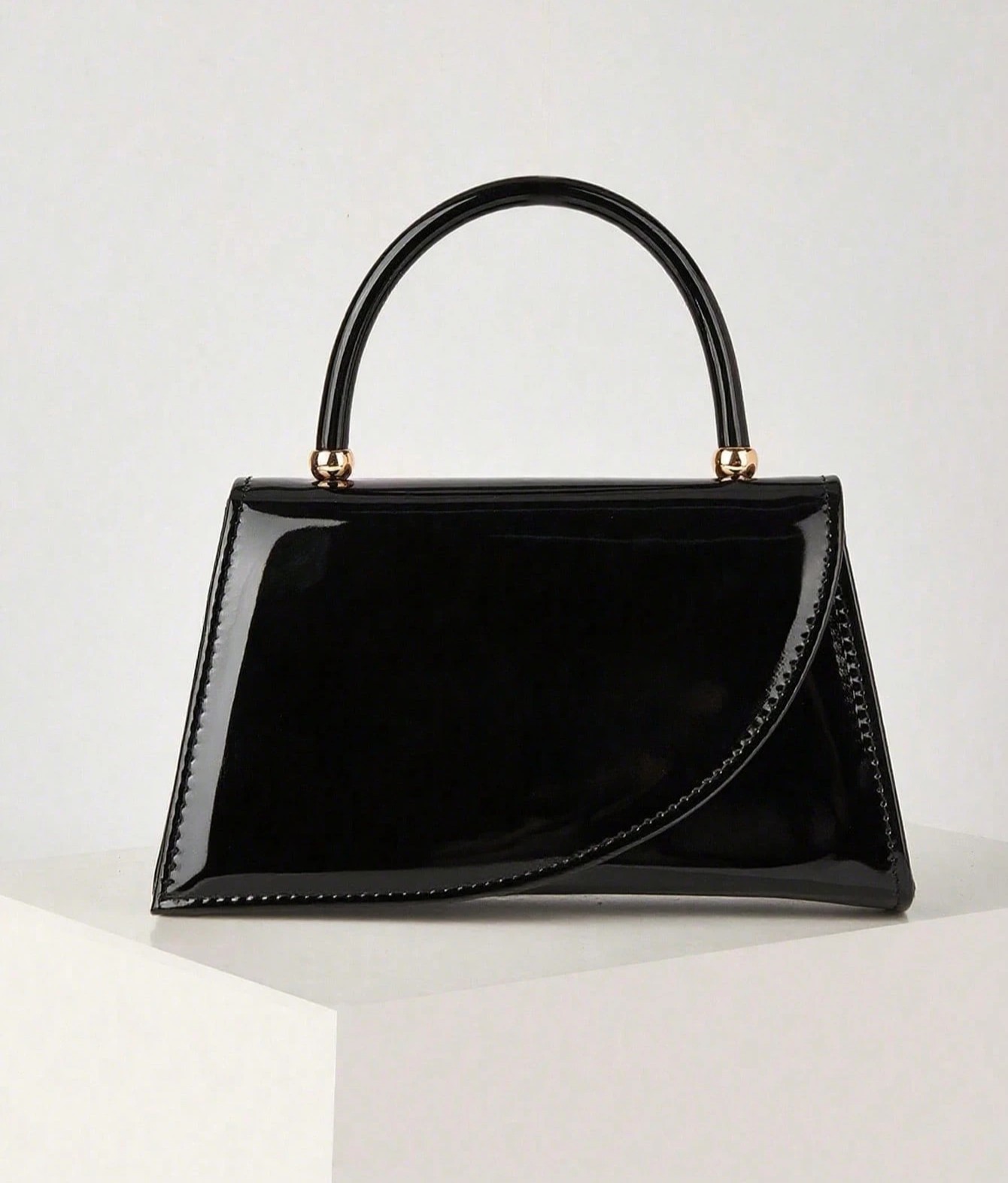 Bolso de Mano/Elegante de Noche PU de Color Sólido Brillante