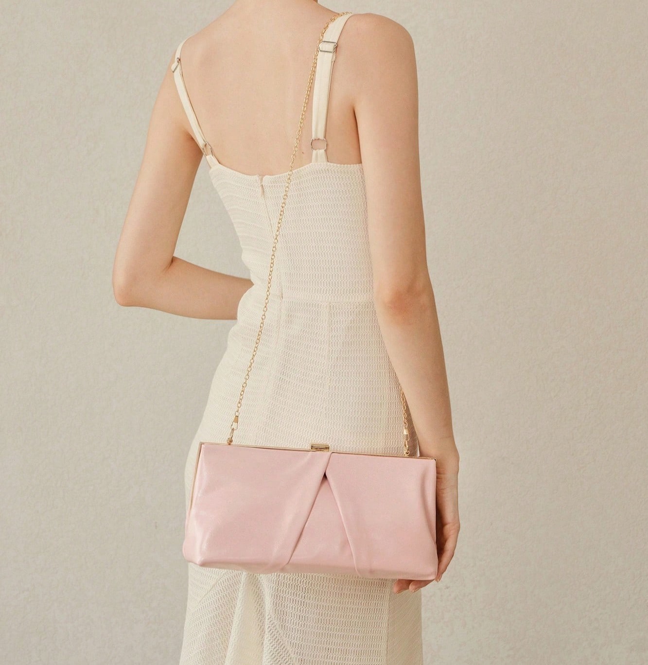BORSA CLUTCH PREMIUM, ROSA CHIARO FRESCO