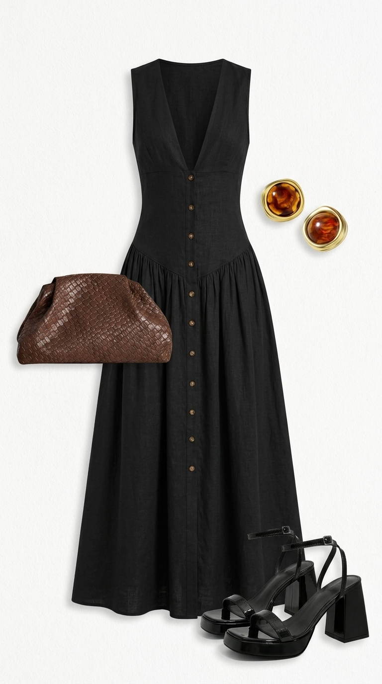 Elegancia Negra Casual para Cita y Vacaciones [Noche de cita]