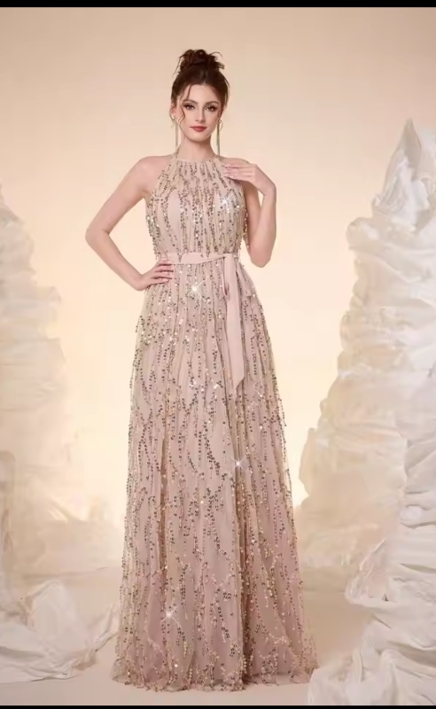 Elegant Ball Dress Belt Lace up Long