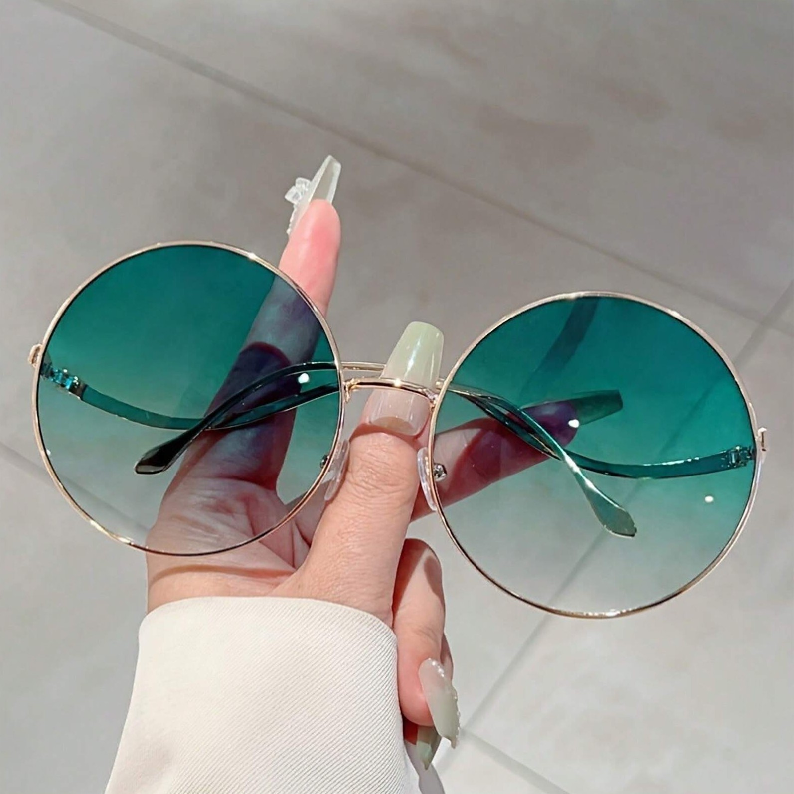 Gafas de Moda Redondas Sobredimensionadas