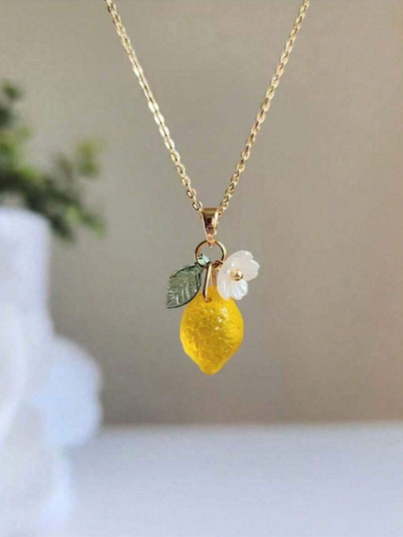 Lemon Fruit Necklace