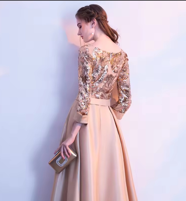Long Formal Sequined   Women Prom Dress Maxi Evening Party Customised [Party]