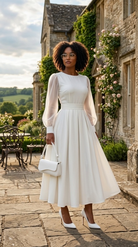 Look Clean Girl Luxe : Vestido Blanco Elegante + Accesorios Dorados Verano 2026 [Lujo]