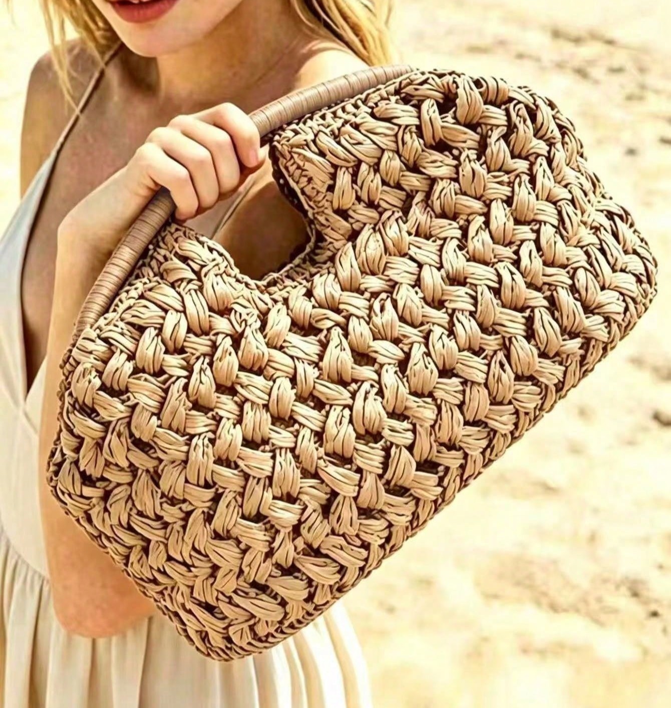 Natural Fiber Clutch Bag