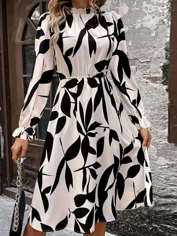 Nouvelle Robe Imprimée Élégante Femme Mode Décontractée [Décontracté]