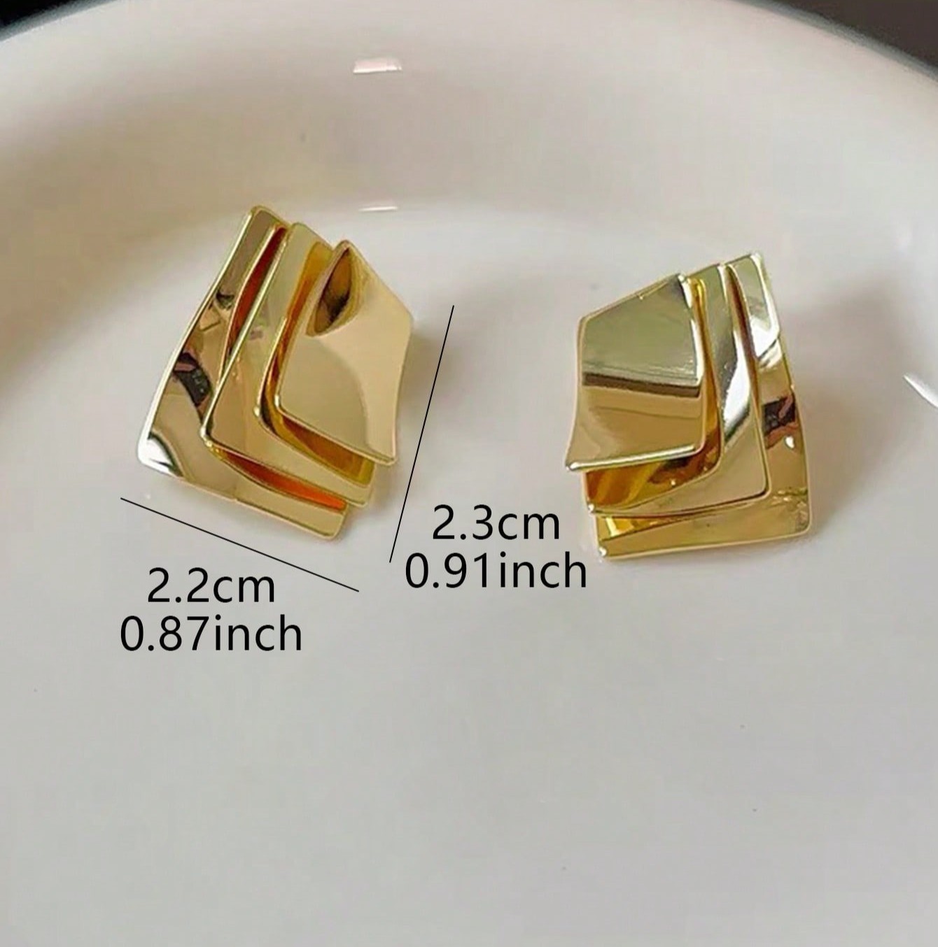 Pendientes Elegantes de Moda Geométricos 3D para Mujer