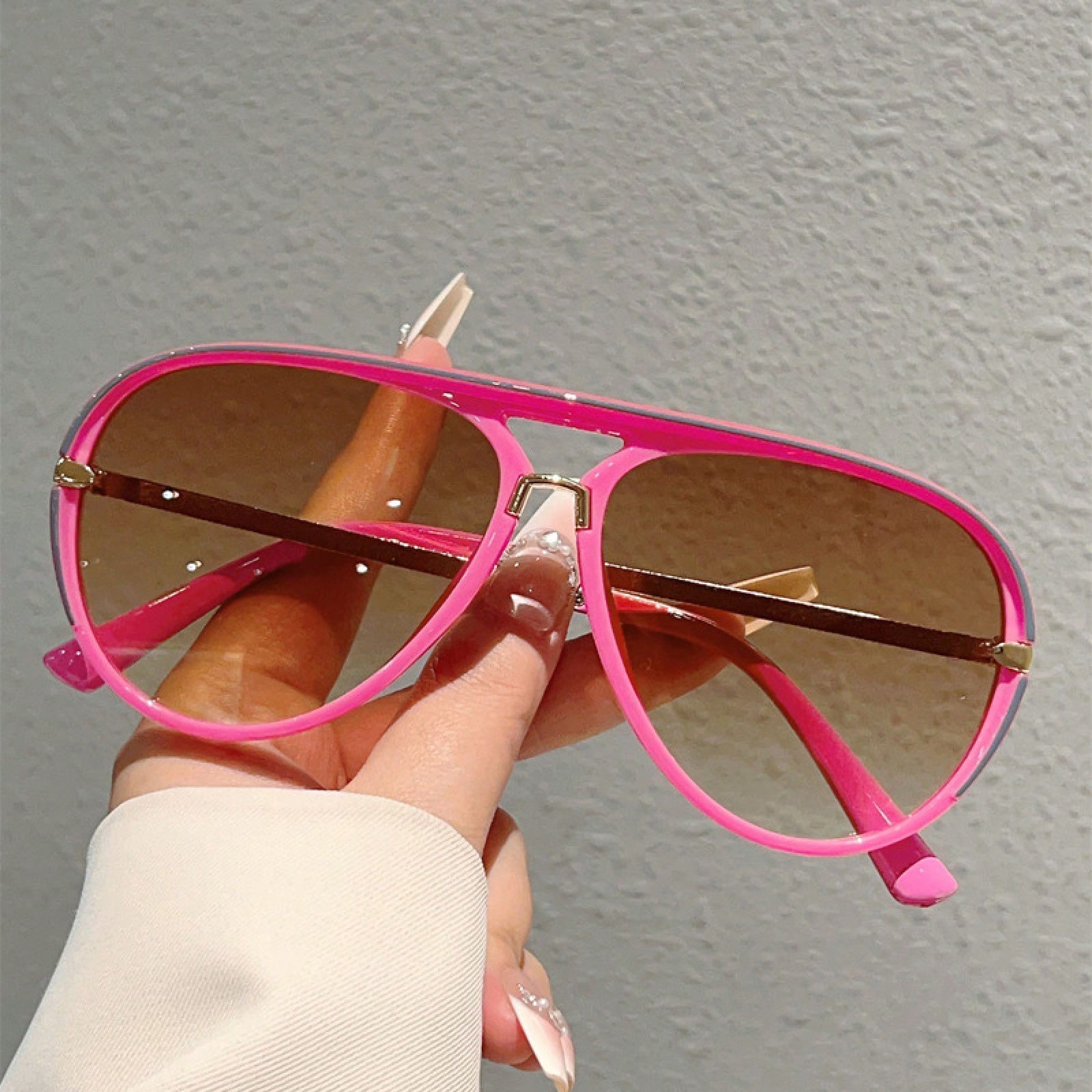 Pink Women's Summer Beach Glasses