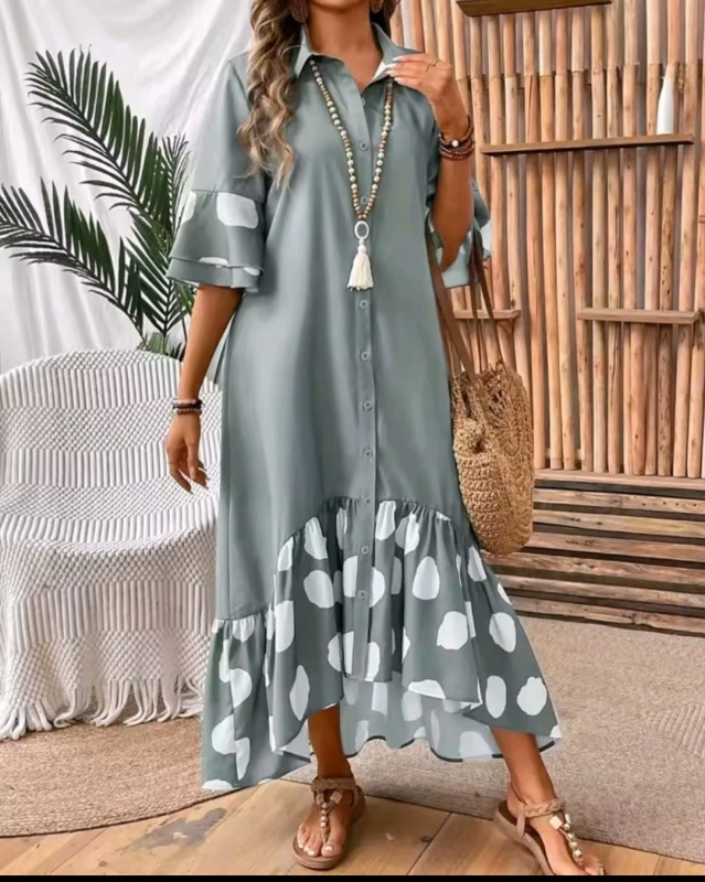 Robe Imprimée à Pois Mode pour Femmes [Beauté]