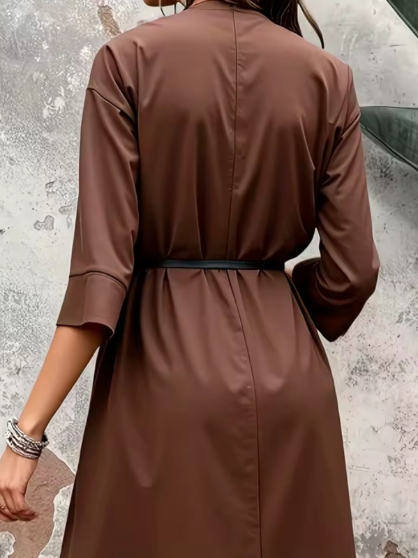 Robes longues élégantes formelles et décontractées pour femmes avec ceinture offerte [Décontracté]