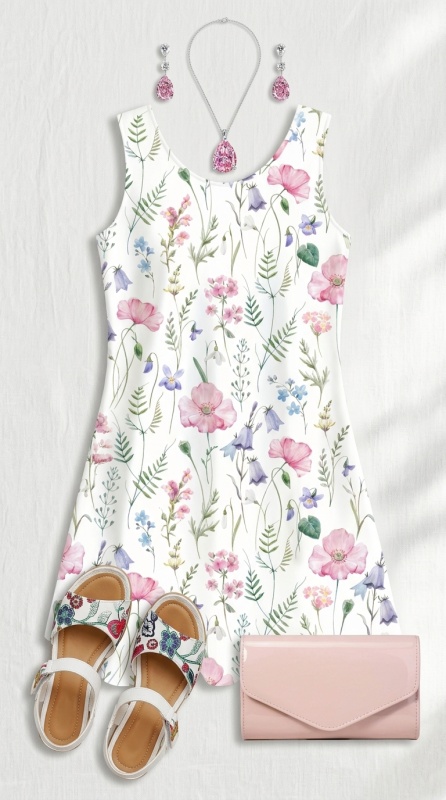 Summer Floral dress Casual Look