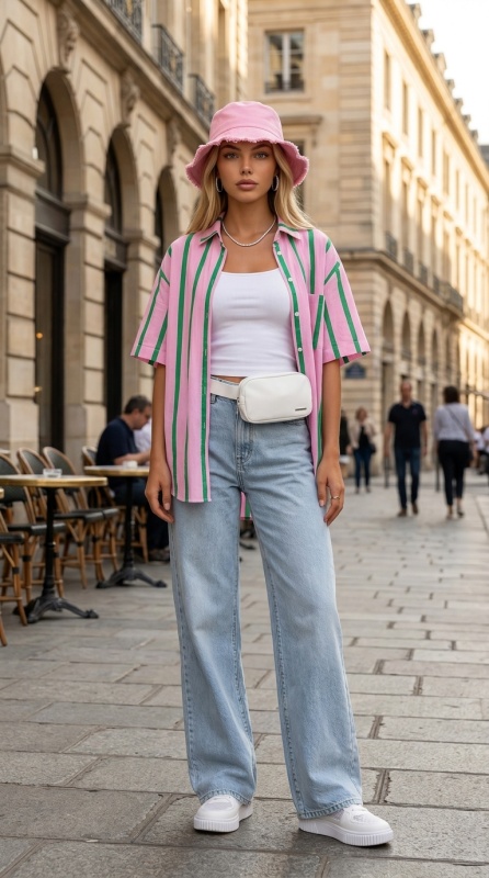 Tenue de rue en jean d'été [Streetwear]