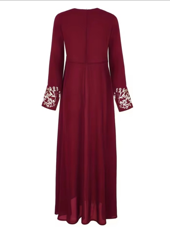 Women Elegant Middle Eastern Festivals Dress Gold Embroidery [Party]