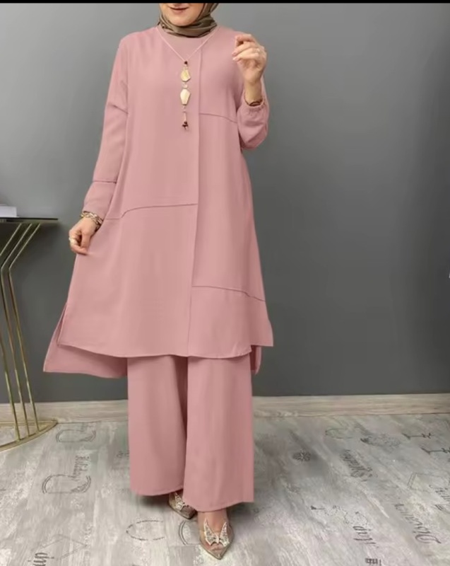 Women Matching Sets Stylish Long Tops Pant Sets