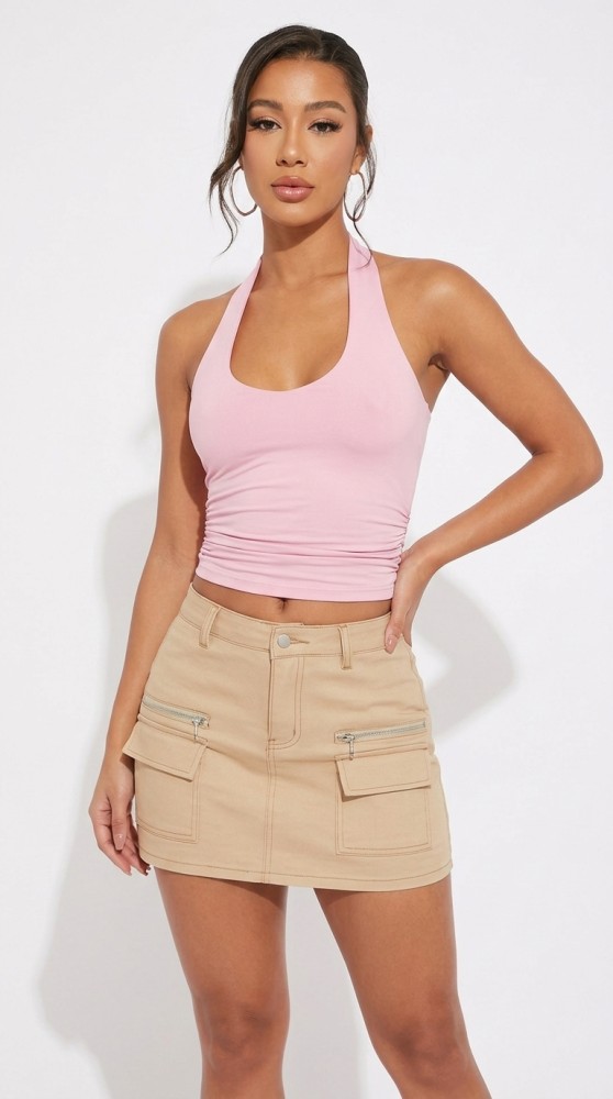 Повсякденний рожевий та хакі літній стрітвер [Повсякденний]