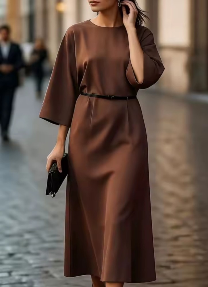 Abiti Lunghi Eleganti Formali e Casual per Donne con Cintura Omaggio [Casual]