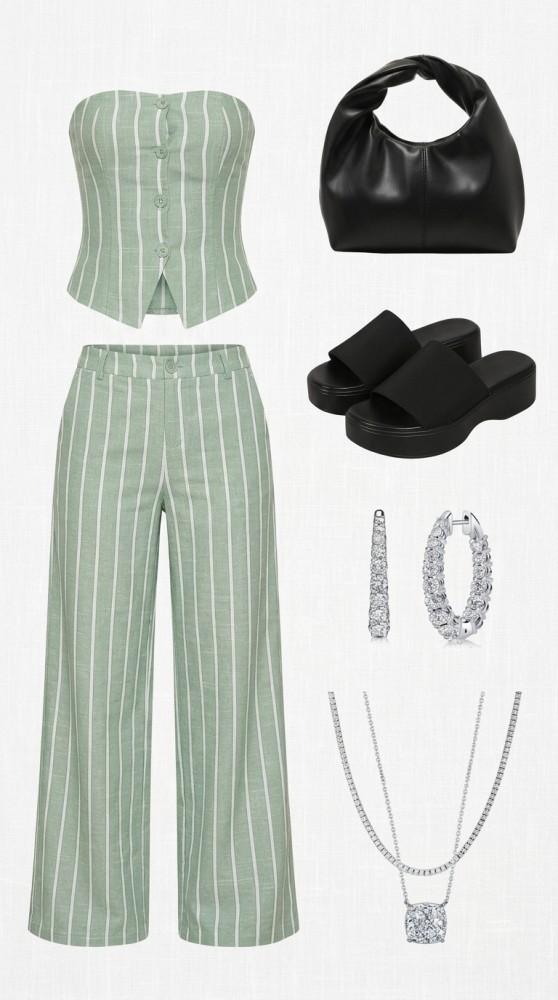 Conjunto de Top e Calça para Férias 2 Peças [Férias]