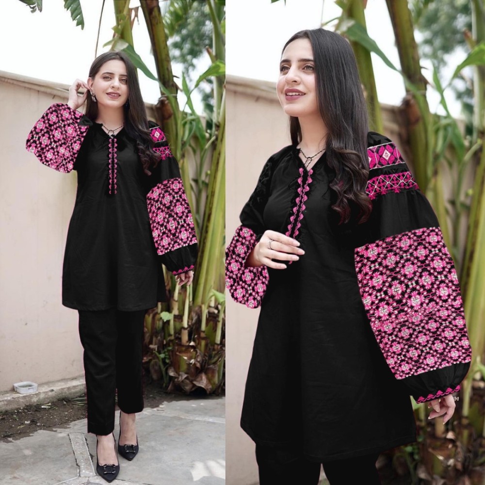 Embroidered kurti with trouser [Luxury]