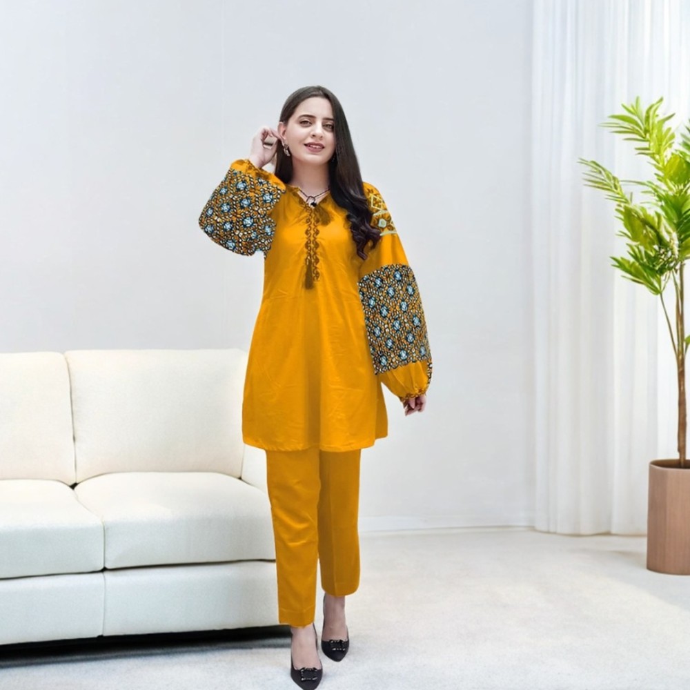 Embroidered kurti with trouser [Luxury]