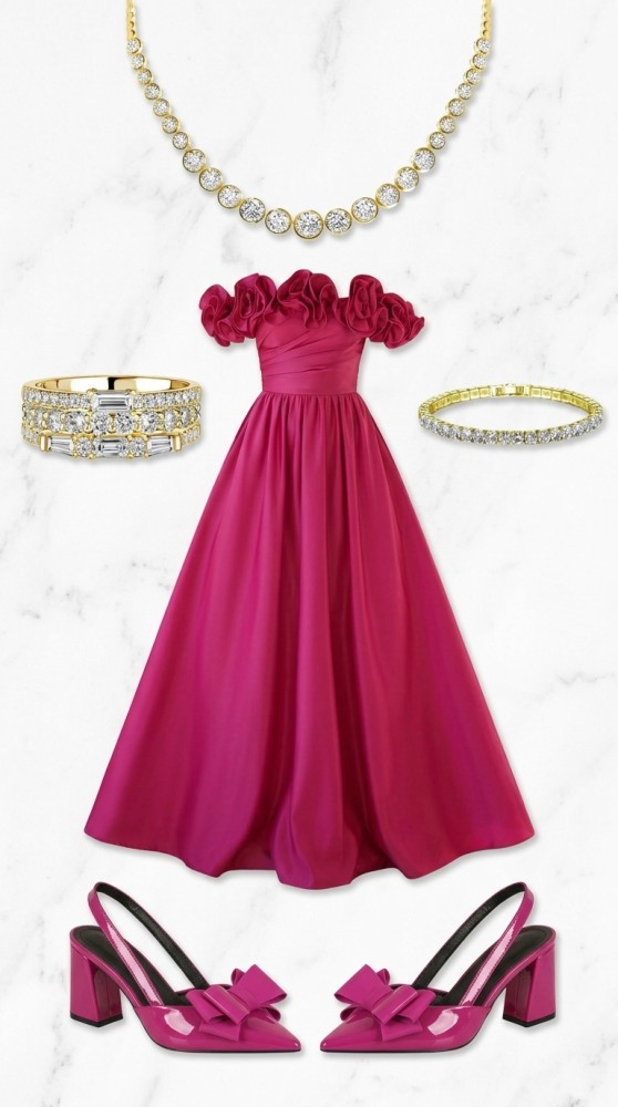 Fuchsia Maxi Formal Dress [Wedding Guest]