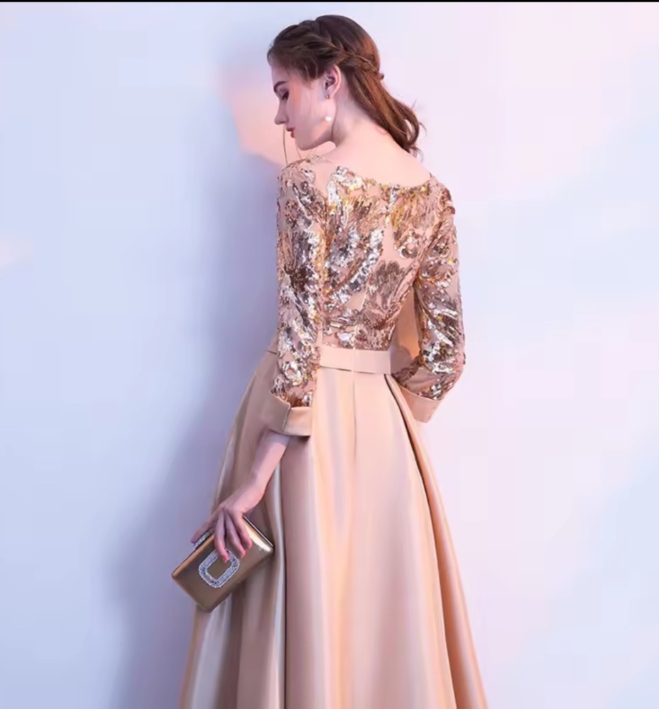 Long Formal Sequined   Women Prom Dress Maxi Evening Party Customised [Party]