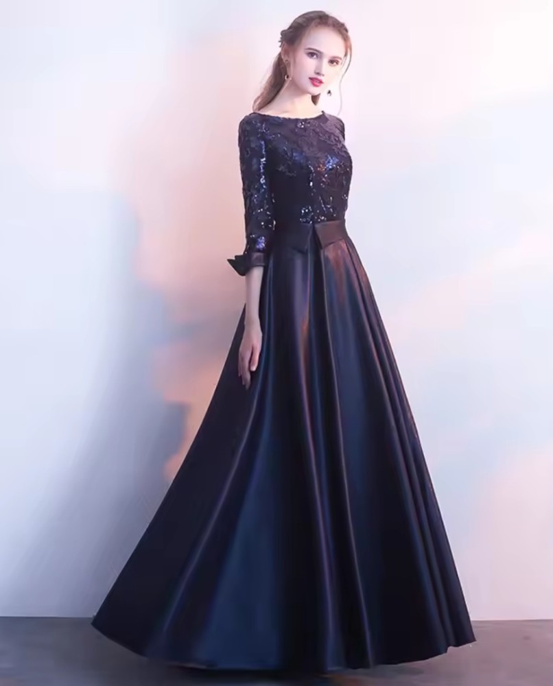 Long Formal Sequined   Women Prom Dress Maxi Evening Party Customised [Party]