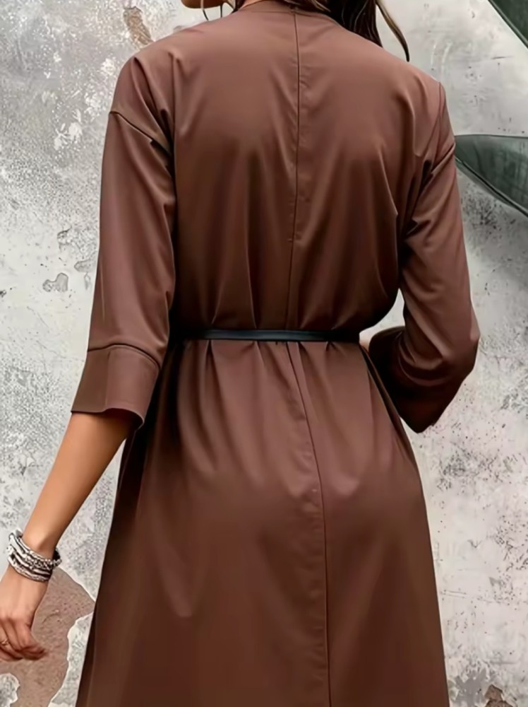 Robes longues élégantes formelles et décontractées pour femmes avec ceinture offerte [Décontracté]