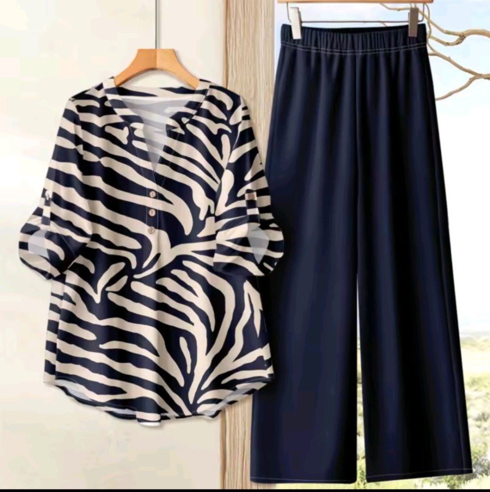Set da donna 2 pezzi maniche lunghe+pantaloni lunghi stampato [Abbigliamento sportivo]