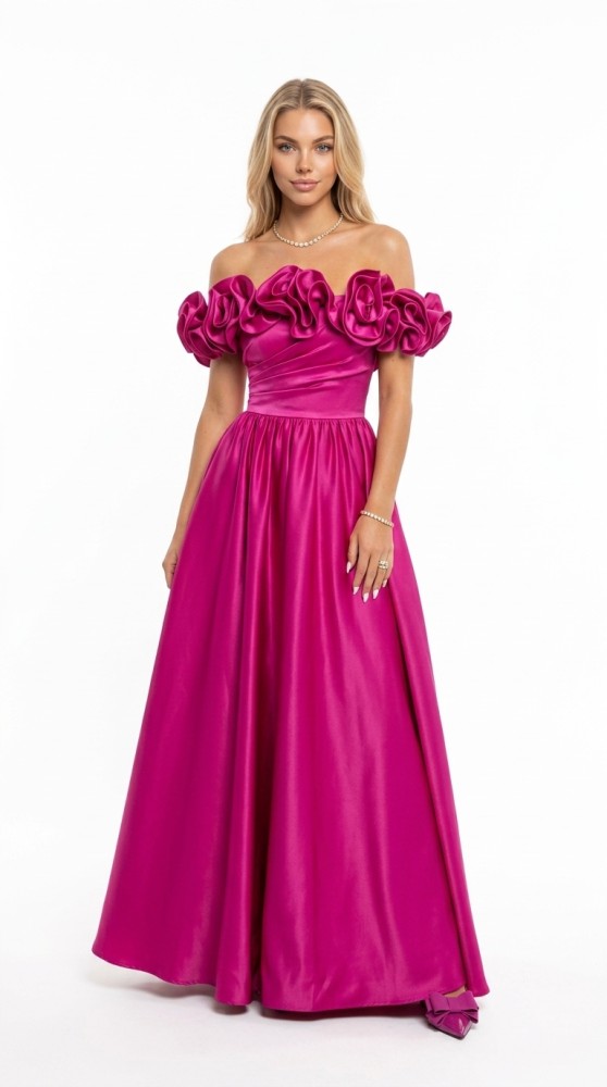 Fuchsia Maxi Formal Dress [Wedding Guest]