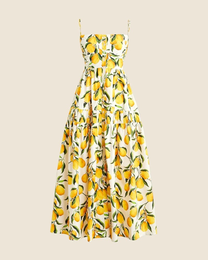 Look estivo romantico con stampa di limoni [Festa]
