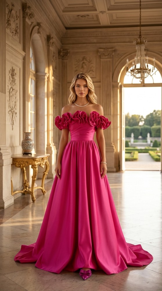 Robe Formelle Maxi Fuchsia [Invité de mariage]